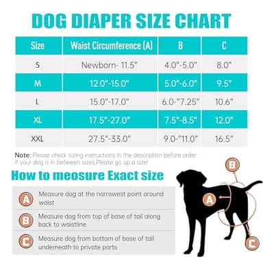 Leekalos Reusable Washable Dog Diapers Female (3 Pack) - Highly Absorbent Doggie Diapers - Size Adjustable Puppy Diaper for Dog Period Panties (X-Large) - Image 3