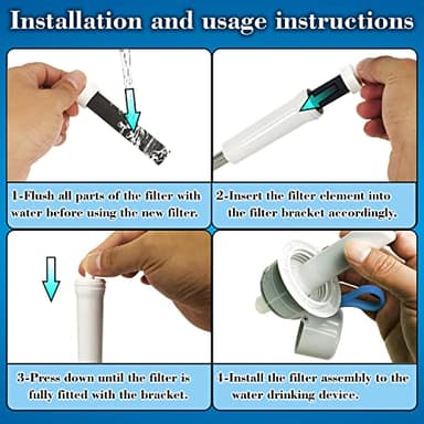 Molgoc Water Replacement Filter for Bottle,Compatible with Brita BB06,fit Brita Hard sided,Sport and Stainless Steel Bottle 10PCS. (Without Bite Valve) - Image 7