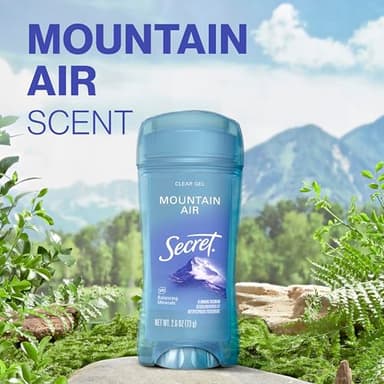 Secret Fresh Antiperspirant Deodorant for Women, 72hr Breathable Sweat & Odor Protection, Instant Freshness & Gentle, PH Balancing Minerals, Clear Gel, Mountain Air Scent, 2.6 oz - Image 7