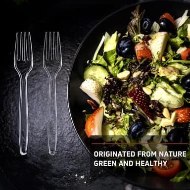 Liacere 360Pcs Clear Plastic Forks -Disposable Plastic Forks BPA-Free, 6.7-inch Heavy Duty Clear Disposable Cutlery, Suitable for Parties and Restaurants, Perfection at the Tip of Your Fork - Image 7