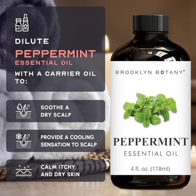 Brooklyn Botany Peppermint Essential Oil - Huge 4 Fl Oz - 100% Pure and Natural - Premium Grade with Dropper - for Aromatherapy and Diffuser - Image 6