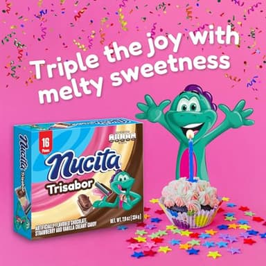 NUCITA Trisabor, Creamy Chocolate, Vanilla & Strawberry Candy, 7.9 Oz (Pack of 1) - Image 6
