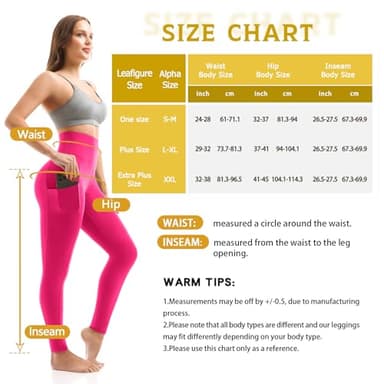 Walifrey Leggings with Pockets for Women, High Waisted Buttery Soft Womens Leggings for Gym Yoga Workout (Pink SM) - Image 6