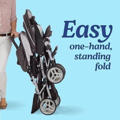 Graco DuoGlider Double Stroller | Lightweight Double Stroller with Tandem Seating, Glacier - Image 8