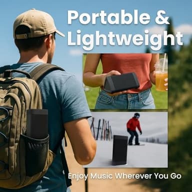 OontZ Angle 3 Portable Bluetooth Speaker 5.4, 2 Pack - 12W Sound, 24-Hr Battery, 100ft Wireless Range, IPX5 Water-Resistant, Budget-Friendly Small Speaker for Travel, Outdoor & Home (Black) - Image 7