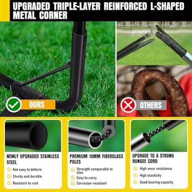 Soccer Goal, Kids Soccer Goals for Backyard Set, 2 Pack of 4x3 ft Portable Pop Up Soccer Net with Soccer Ball, Cones, Complete Training Equipment for Youth, Toddler Outdoor Sports Games - Image 4