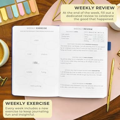 Clever Fox Gratitude Journal – Happiness, Positivity & Affirmation Daily Journal – Inspirational Daily Notebook – 3 Months, A5 (Mystic Blue) - Image 4