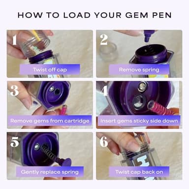 Hair Gem Pen for Girls – 240 Stick-On Hair Gems & Stamper Tool – Hair Jewels Kit for Kids, Festivals, School, Halloween, Parties, Weddings – Easy to Apply & Remove – Hair Accessories by Hally Hair - Image 3