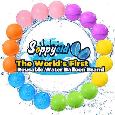 Water Balloons Reusable Splash Ball, Latex-free Water Bomb Pool Toys, No Tying Easy Quick Fill, Magnetic Self-sealing Water Balls for Kids & Adults All Ages Summer Fun Outdoor Party Games - Image 1