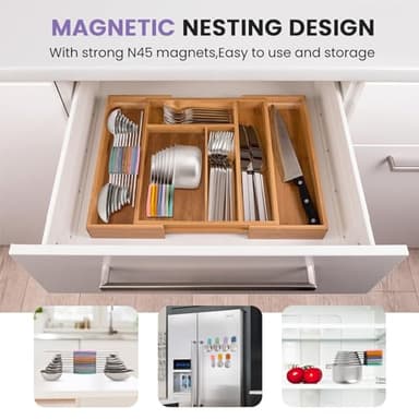 Magnetic Measuring Cups and Spoons Set-Heavy Duty 304 Stainless Steel，Double Measurement Markings，Set of 16 with Leveler for Measure Dry and Liquid Ingredients - Image 5