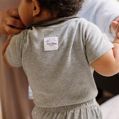 Burt's Bees Baby Unisex Baby Bodysuits 100% Organic Cotton Infant Gender Neutral Short Sleeve One Piece Outfit, NB - 24M - Image 4