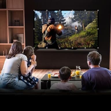 Projector Screen TOWOND 150 inch Projection Screen Indoor Outdoor Washable Anti-Crease 16:9 HD Rear Front Movies Screen for Home Theater Office - Image 8