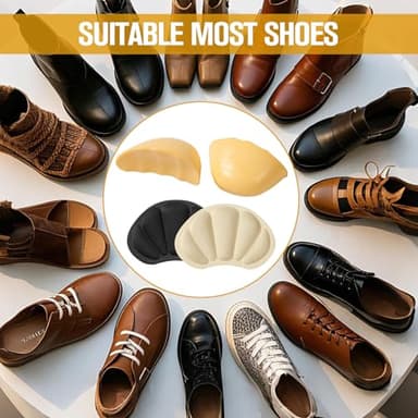 Shoe Filler Inserts for Loose Shoe, 2 Pairs of Toe Cushions & Heel Pads for Women and Men, Perfect for Shoes Too Big, Comfort Inserts for High Heels, Leather Shoes(Beige) - Image 6