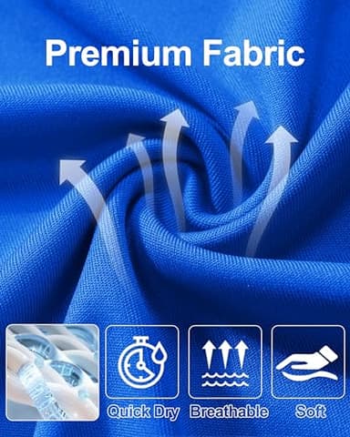 MAGCOMSEN Men's Long Sleeve UPF 50+ UV Sun Protection Athletic Shirts for Hiking, Running, Workout, Rash Guard - Blue, Medium - Image 5