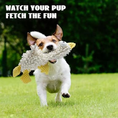 Nocciola Small Medium Large Dog Toys, Cute Soft Squeaky Crinkle Plush Stuffed Durable Pet Teething Animal Chew Toys for Small to Large Breed, Cognitive Stimuting Boredom Puppy Busy Birthdays Gifts - Image 7