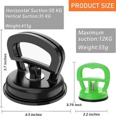 Auronp Dent Puller,Car Dent Puller,3 Pack Handle Lifter,Powerful Car Dent Remover,Suction Cup Dent Puller and Paintless Dent Repair Kit for Car Body Dent 5.4in - Image 4