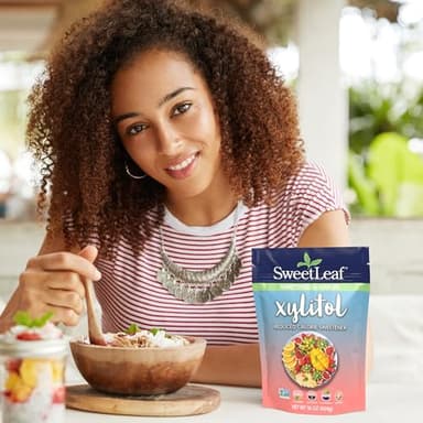 SweetLeaf Xylitol Reduced Calorie Sweetener - Sugar Substitute for Fruit, Coffee, or Baking, Sweet Keto Friendly Alternative, Sugar Free, Gluten Free, Non GMO - 16 Oz Bag - Image 4
