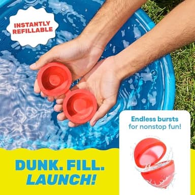 Hydroburst 6-pack Reusable Water Balloons by Relatable, For The Pool, Beach Toys And Outdoor Play Toys, Includes 6 Refillable Balloons - Image 4