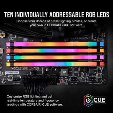 CORSAIR VENGEANCE RGB PRO DDR4 RAM 16GB (2x8GB) 3200MHz CL16-18-18-36 1.35V Intel AMD Desktop Computer Memory - Black (CMW16GX4M2C3200C16) - Image 3