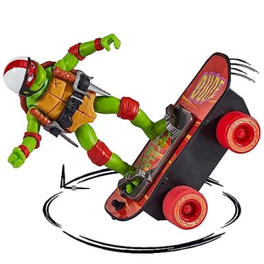 Teenage Mutant Ninja Turtles: Mutant Mayhem Raphael on a Skateboard with Accessories by Playmates Toys - Amazon Exclusive - Image 4