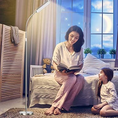 Wio-Mio 15w/1000lm Bright LED Floor Lamp with Stepless Adjustable 3000K-6000K Colors and Dimmer, Remote and Touch Control Reading Lamp, Adjustable Gooseneck Floor Lamp for Living Room - Image 6