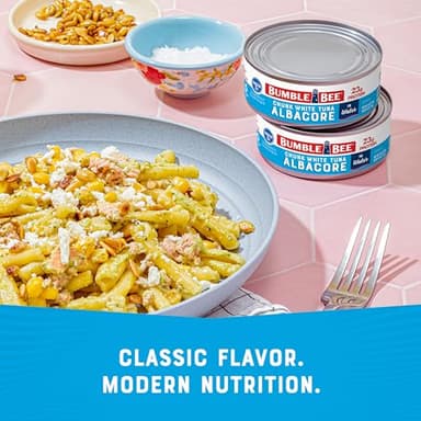 Bumble Bee Chunk White Albacore Tuna in Water, 5 oz Can (Pack of 8) - Wild Caught Tuna - 23g Protein per Serving, High in Omega-3s - Non-GMO Project Verified, Gluten Free, Kosher - Image 5