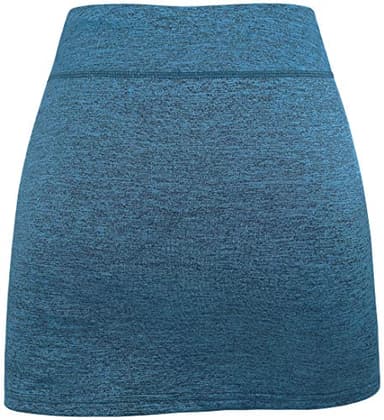 BLEVONH Womens Summer Tennis Skirts with Shorts Underneath, Pickleball, Athletic, Workout and Golf Skorts with Pockets Blue Green Medium - Image 4