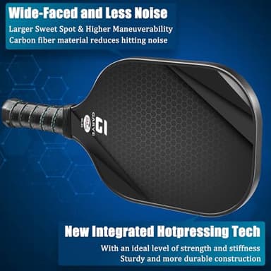 GARYE Pickleball Paddles Set of 2, USAPA Approved Carbon Fiber Pickleball Set, Lightweight Pickle Ball Rackets 2 Pack with 6 Balls, 1 Bag, Pair of Grip Tapes, Pickle Ball Paddle for Men and Women - Image 8