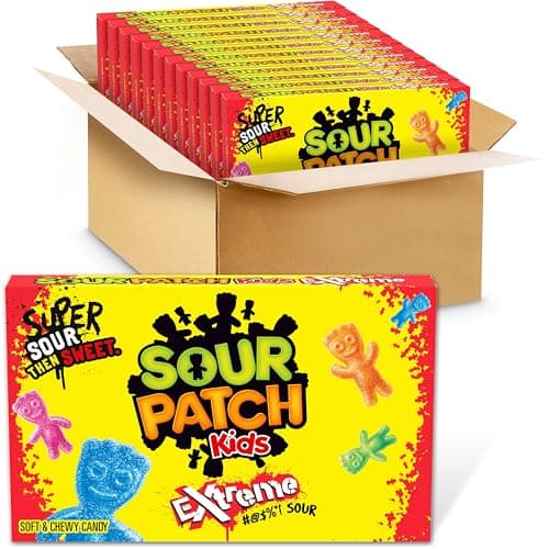 SOUR PATCH KIDS Extreme Sour Soft & Chewy Candy, Bulk Candy, 12 - 3.5 oz Boxes - Image 1