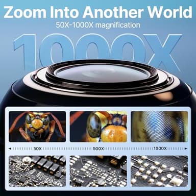 WKR Coin Microscope, 4.3" LCD USB Digital 1000X Coin Magnifier with 8 Adjustable LED Lights, 1080P PC View Compatible with Windows/MacBook for Adults Kids - Image 3