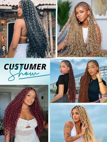 100g 3 Bundles/Pack Dark Ginger Human Braiding Hair for Boho Braids 16 Inch Curly Boho Hair for Braiding Knotless 12A Deep Wave Bulk Bohemian Color 350 - Image 6