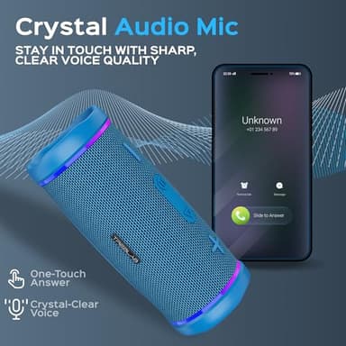 TREBLAB HD77 - Portable Bluetooth Speaker - Powerful 360° Sound, 30W Audio with Impactful Bass, 20H Battery, IPX6 Waterproof, Shockproof, TWS Stereo, Speaker Bluetooth Wireless for Outdoor, Beach Pool - Image 7