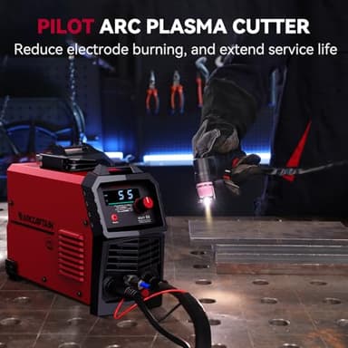 ARCCAPTAIN 55A Plasma Cutter, Large LED Display, Non-Touch Pilot ARC Plasma Cutting Machine, 120/240V Dual Voltage IGBT Inverter, 1/2" Clean Cut, Post Flow, 2T/4T, for Beginners DIY - Image 3