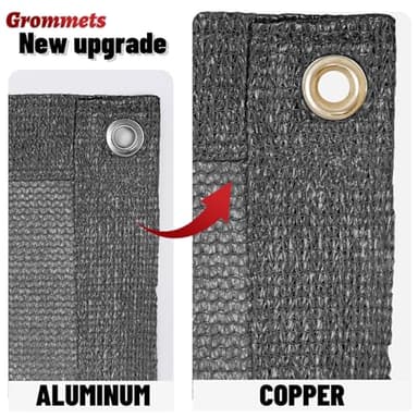 SUNNY GUARD Shade Cloth 6x10 FT Sun Screen Fabric Cover Tarp with Grommets for Pergola Backyard Garden, Dark Grey - Image 6