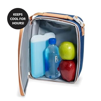 Cool Coolers by Fit + Fresh, Reusable & Long-Lasting XL Slim Ice Packs, Cold Packs for Lunch Boxes, Ice Packs for Lunch Bags. Cooler Accessories for Camping, Beach, Lunch, and Work, 8PK, Clear Blue - Image 5