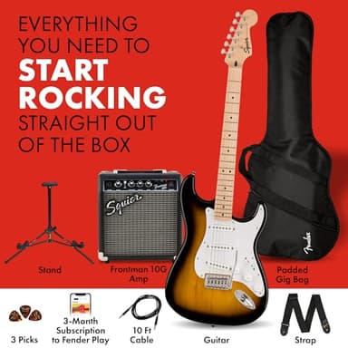 Squier Sonic Series Stratocaster Pack - 2-color Sunburst - Image 2