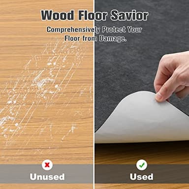 Placoot Office Chair Mat for Hardwood Floor & Tile Floor 55"x35" Desk Chair Mat for Rolling Chairs Electrostatic Adsorption Large Anti-Slip-Recyclable Material Floor Mat for Office/Home with Lip - Image 5