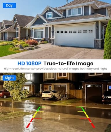 AUTO-VOX Solar Wireless Backup Camera with 5" 1080P Monitor: 5000mAh Battery 2 Mins DIY Installation & 2 Split Screen Back Up Camera, IP69K Waterproof Reverse Camera for Car, Van, SUV, Truck, Trailer - Image 4
