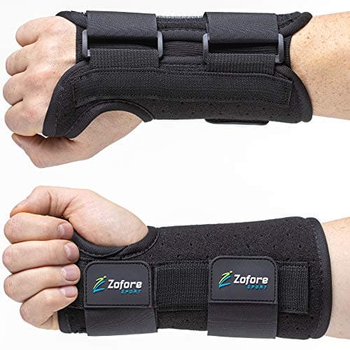 Carpal Tunnel Wrist Brace Support with 2 Straps and Metal Splint Stabilizer - Helps Relieve Tendinitis Arthritis Carpal Tunnel Pain - Reduces Recovery Time for Men Women - Right (L/XL) - Image 1