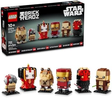 LEGO Star Wars BrickHeadz The Phantom Menace - Collectible Star Wars Figures of Annakin, Darth Maul, & More - Gift for Fans - 40676 - Image 3