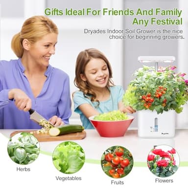Indoor Garden Planter Growing Systems Soil plant pot indoor Small Smart Soil Gardening System with 17 Watts LED Grow Light Auto Timer Self-Watering Planter Pot Gifts for Mom Women (No Seeds&Soil) - Image 5
