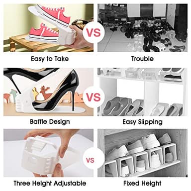 Neprock Shoes Organizer for Closet, Shoe Rack Organizador De Zapatos for Closet Organization, Shoe Slots Organizer Shoe Storage Shoe Holder Space Saver for Entryway(36-Pack)(White) - Image 6