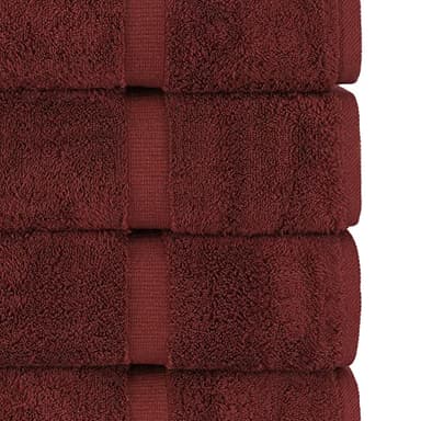 Chakir Turkish Linens | Hotel & Spa Quality 100% Cotton Premium Turkish Towels | Soft & Absorbent (4-Piece Bath Towels, Cranberry) - Image 4