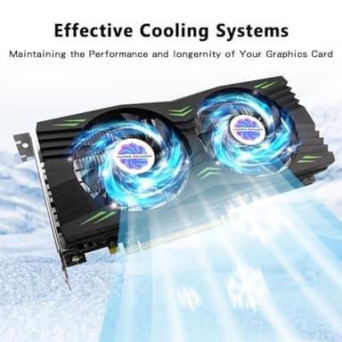 HyperRender RX 580 Graphics Card 8GB 2048SP GDDR5 256 Bit PC Gaming Video Card 3*DP 1*HDMI PCI Express 3.0 with Freeze Fan Stop for Desktop Computer GPU for Gaming PC - Image 5