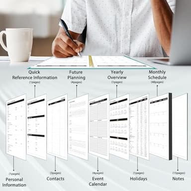 Ymumuda 2026 Planner-2 Year Monthly Planner 2026-2027, JAN.2026 - DEC.2027, 8.5" x 11", 26-27 Monthly Calendar,Large Planner with Spiral Bound, 24 Months Perfect for School Office Schedule - Turquoise - Image 3