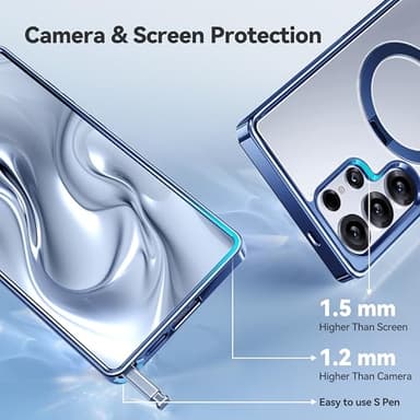 CASEKOO Magnetic 360 Stand & Polish Titanium Blue for Samsung Galaxy S25 Ultra Case, 16FT Military Protection, Fit for MagSafe, Protective Slim S25 Ultra Case with Kickstand Ring 6.9" - Image 6