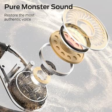 Monster Open Ear AC360, Wireless Bluetooth Rotary Earphone, with Lanyard, Upgraded Bluetooth 6.0, Touch Control, 24h Long Battery Life, IPX5 Waterproof,Long-Lasting Wear Without Fatigue（Black） - Image 2
