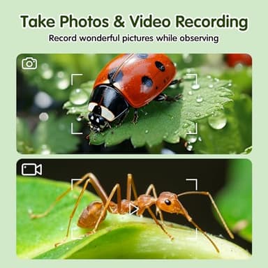 Microscope for Kids, EDCREATY 200X-1000X Portable Pocket Handheld Microscope, 2.4 High-Definition Screen, 200W Pixels for Birthday Christmas Holiday Toys Gifts for 5 6 7 8 9 10 11 12 Kids - Image 4