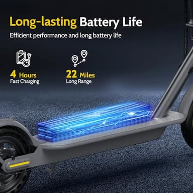 NAVIC Electric Scooter Adults, Powerful 350W Motor, Max 22 Miles Long Range, Top Speed 19 MPH, 8.5" Tires, E Scooter for Adults with APP Control - Image 3