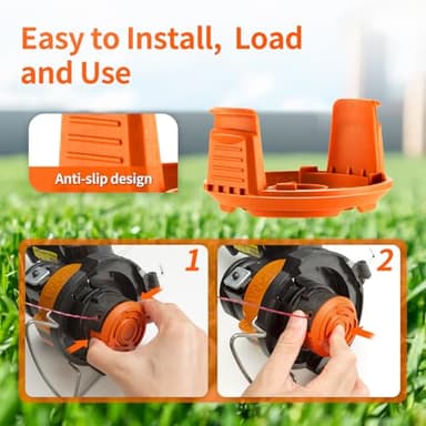 Replacement Spool Cap Covers Compatible with Worx, Trimmer Cap Suitable for Worx Weed Eater String Trimmers WA0010, WA6531 (3-Pack) - Image 5